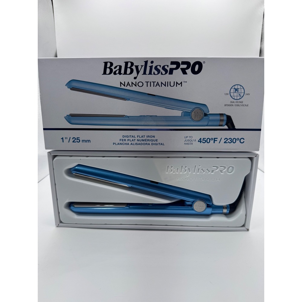 BaBylissPRO Nano Titanium Digital Straightening 1" Flat Iron Hair Straightener - Picture 3 of 8